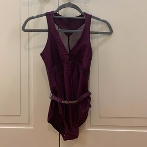 Eggplant Suffolk "Art Deco" series Leotard Size S